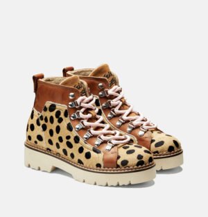 Florence-Mesh Leather Lace Up Sneakers